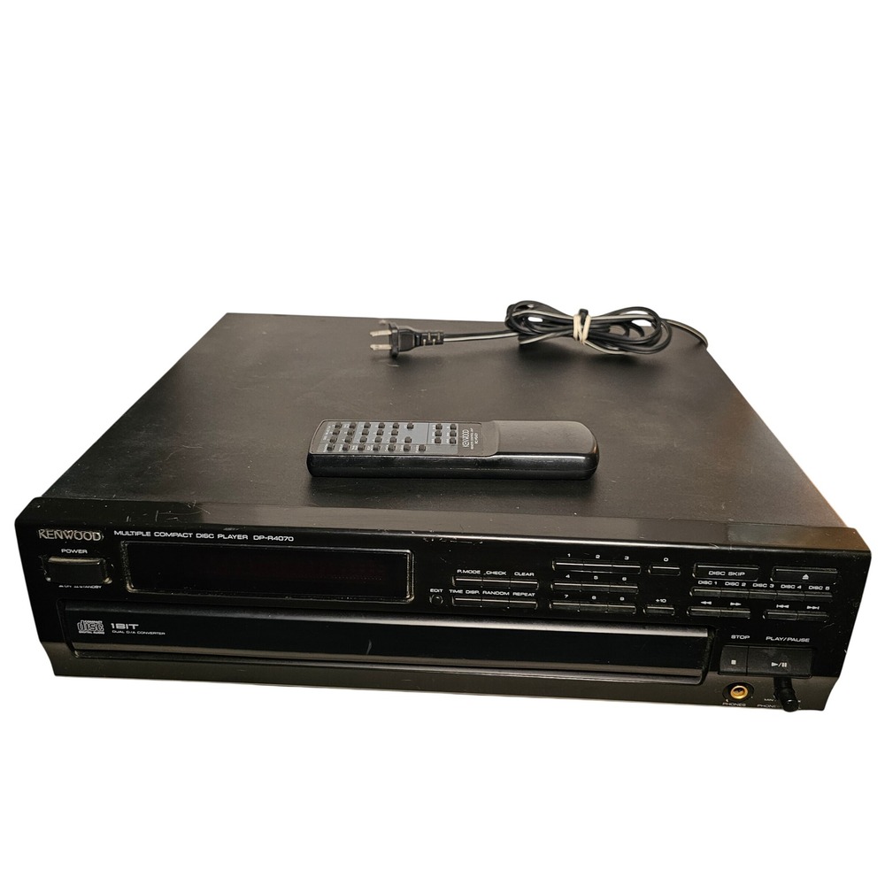 Kenwood DP-R4070 5-Disc Carousel CD Player Changer Remote RC-P0401 Black Tested